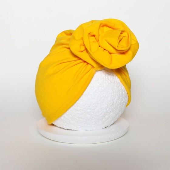 Turban Κίτρινο με λουλούδι
