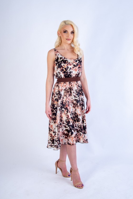 Floral Φόρεμα με ασύμμετρη φούστα