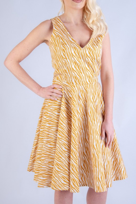 Animal Print βαμβακερό φόρεμα